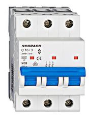 Αυτόματη ασφάλεια τριπολική SCHRACK AM617316 3x16A 6KA καμπύλη C