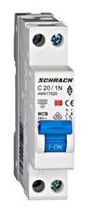 Αυτόματη μονοπολική ασφάλεια SCHRACK AMPARO AM417520 1x20+N με ουδέτερο 4,5KA 1Μ καμπύλη C