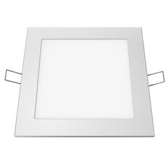 Led slim panel νίκελ ματ τετράγωνο χωνευτό 12W 230V ενδιάμεσο φως 4000k δέσμης 120° 950lm