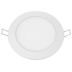 Led slim panel λευκό στρογγυλό χωνευτό 12W 230V ψυχρό λευκό φως 6500k δέσμης 120° 1000lm