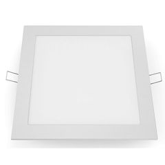 Led slim panel λευκό τετράγωνο χωνευτό 18W 230V θερμό φως 3000k δέσμης 120° 1400lm