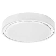 Πλαφονιέρα Led λευκή στρόγγυλη Ø360mm 28W 4000k ενδιάμεσο λευκό φως στεγανή IP65 εξωτερικού χώρου