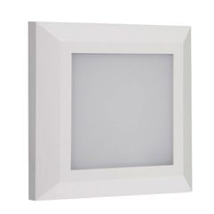 Led πλαφονιέρα τετράγωνη πλαστική λευκή d125mm 4W 3000k θερμό λευκό φως εξωτερικού χώρου IP65