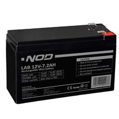 Μπαταρία μολύβδου NOD LAB 12V-7.2AH 14.4V - 14.9V κατάλληλη για UPS συστήματα συναγερμού κ.ά.