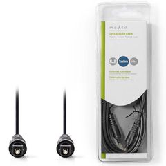 Καλώδιο οπτικής ίνας NEDIS CAGB25000BK20 TosLink αρσενικό σε αρσενικό 2m σε συσκευασία blister