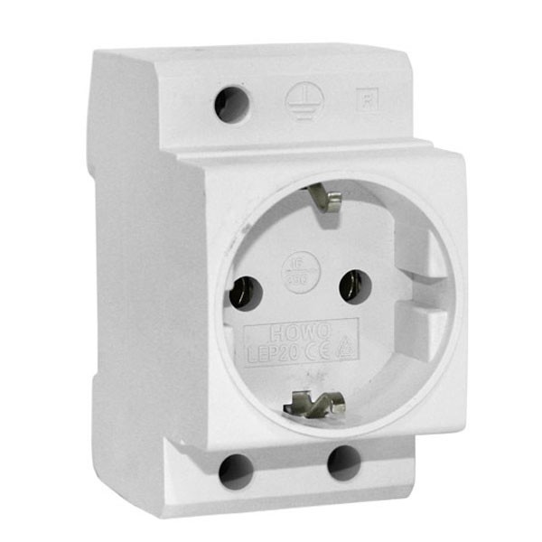 Πρίζα ράγας σούκο 10/16A 250V 3modul