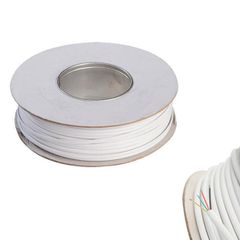 Καλώδιο τηλεφώνου διατομής 4x0.12mm² πλακέ 2 ζευγών με μήκος 100m σε λευκό χρώμα