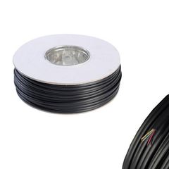 Καλώδιο τηλεφώνου με διατομή 4x0.12mm² RJ11 πλακέ 2 ζευγών με μήκος 100m μαύρο χρώμα