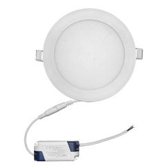 Led panel χωνευτό στρογγυλό 12W 230V 3000k θερμό λευκό φως 850lm λευκό χρώμα με τροφοδοτικό