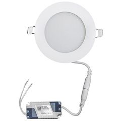 Led spot χωνευτό στρογγυλό λευκό χρώμα 6W 230V 6300k ψυχρό λευκό φως 300lm με τροφοδοτικό