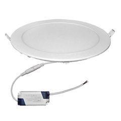 Led panel λευκό στρογγυλό χωνευτό ισχύος 18W 230V 6300k ψυχρό λευκό φως 1300lm με τροφοδοτικό