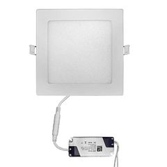 Led panel χωνευτό λευκό τετράγωνο 12W 230V 3000k θερμό λευκό φως 850lm με τροφοδοτικό