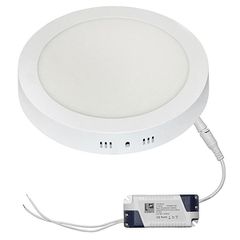 Led panel επίτοιχο λευκό στρογγυλό 18W 230V 3000k θερμό λευκό φως 1300lm με τροφοδοτικό