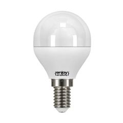 Λάμπα led σφαιρική E14 4.9W 230V 6500k ψυχρό λευκό φως δέσμης 220° 470 lumen 15000h