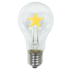 Διακοσμητική λάμπα led αχλάδι E27 2W 230V AC 2700k θερμό λευκό φως 200lm με σχέδιο αστέρι