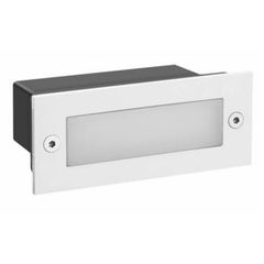 Led απλίκα λευκή ορθογώνια χωνευτή 2W 100Lm 6000k ψυχρό λευκό φως από πλαστικό στεγανή ΙΡ54