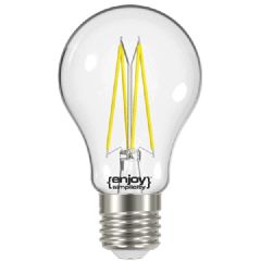 Λάμπα led filament A60-4 αχλάδι Ε27 7,2W 230V 2700k θερμό φως δέσμης 320° enjoy simplicity 20000h