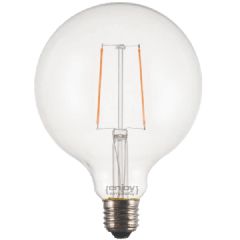 Λάμπα led filament G125-2 Globe Ε27 2.5W 230V 2700k θερμό λευκό φως δέσμης 280° ντιμαριζόμενη