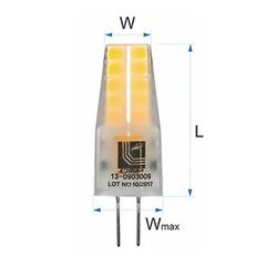 Λάμπα led G4 σιλικόνης ματ ισχύος 3W 12VAC/DC ντιμαριζόμενη δέσμης 360° 4000K ενδιάμεσο φως