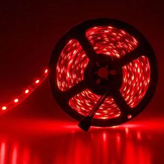 Led ταινία ισχύος 19.2W/m 12VDC 5m κόκκινο φως IP20 μη στεγανή εύκαμπτη και αυτοκόλλητη