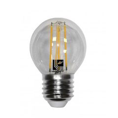Λάμπα led filament σφαιρική Ε27 COG 4W 230V 4000k ενδιάμεσο φως διάφανο κάλυμμα 480lm δέσμης 360°