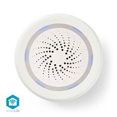 Έξυπνη σειρήνα WiFi 85dB NEDIS WIFISI10CWT με οκτώ διαφορετικούς ήχους συμβατό με Google Home