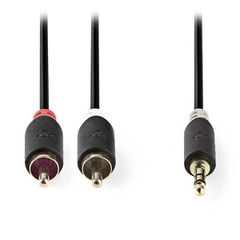 Kαλώδιο NEDIS CABW22200AT05 2x RCA αρσενικό σε 3,5mm Stereo αρσενικό 0.5m