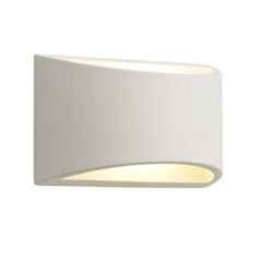 Απλίκα τοίχου MEDIUM οβάλ γύψινη για λάμπα G9 max 6w 200x80x120mm σε λευκό χρώμα