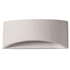 Απλίκα τοίχου LARGE οβάλ γύψινη για λάμπα G9 max 6W 300x95x140mm σε λευκό χρώμα