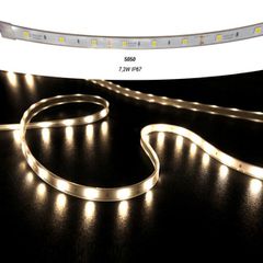 Led ταινία 5m ECO ισχύος 7.2W/m 12VDC 30led/m λευκό θερμό φως στεγανή IP67