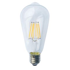 Λάμπα Filament Led ST64 αβοκάντο E27 8W 230V AC θερμό φως 2700k 890lm δέσμης 360° 30000h