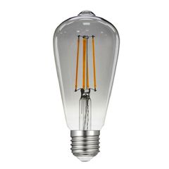 Λάμπα Led Filament Smoky E27 ST64 8W 230V AC θερμό φως 2700k 550lm δέσμης 360° 30000h