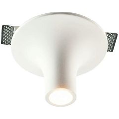 Φωτιστικό σποτ οροφής TRIMLESS γύψινο D23xh15cm για λάμπα GU10 σε λευκό χρώμα