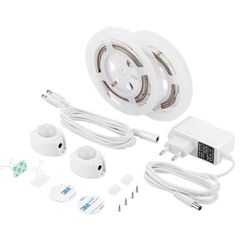 Ταινία led 6W 12V 1,2m θερμό λευκό φως 3000k με αισθητήρα κίνησης δέσμης 120° στεγανό IP65 σετ 2τμχ