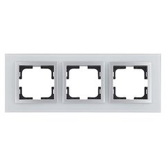 Πλαίσιο τριπλό λευκό Mono Electric style glass οριζόντιας και κάθετης τοποθέτησης