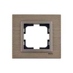 Πλαίσιο μονό μπρονζέ Mono Electric style aluminium οριζόντιας και κάθετης τοποθέτησης