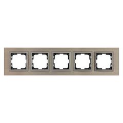Πλαίσιο πενταπλό Mono Electric style aluminium οριζόντιας ή κάθετης τοποθέτησης μπρονζέ