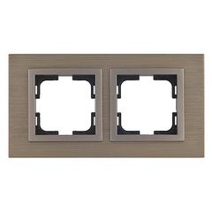 Πλαίσιο διπλό Mono Electric Style Aluminium μπρονζέ οριζόντιας και κάθετης τοποθέτησης