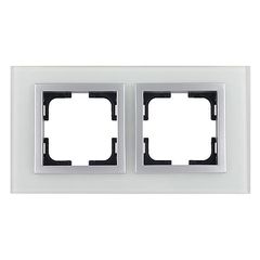 Πλαίσιο διπλό Mono Electric Style Glass λευκό οριζόντιας και κάθετης τοποθέτησης