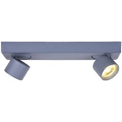 Φωτιστικό LED COB PLUTO οροφής 10W θερμό φως 3000k δέσμης 80° 800lm γκρι αλουμινίου 32x7xh10cm