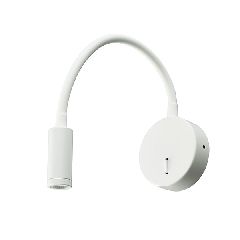 Επίτοιχο LED φωτιστικό ALIS 3W θερμό φως 3200k 190lm λευκό μεταλλικό D8x36cm
