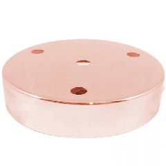 Διακοσμητική ροζέτα οροφής Ø120xh25mm ροζ χαλκός με 4 τρύπες