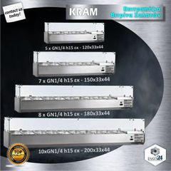 Βιτρίνα επιτραπέζια σαλατών 7gn 1/4 150 x 33,5 x 43,5 cm --inox24--ΟΙ ΧΑΜΗΛΟΤΕΡΕΣ ΤΙΜΕΣ ΣΤΗΝ ΕΛΛΑΔΑ!!!