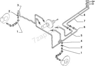 Lancia Delta/ Fiat Bravo/Brava, σωληνάκι εμπρόσθιας δαγκάνας, καινούργιο, γνήσιο-46524135