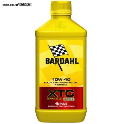 Λάδι κινητήρα μοτοσυκλέτας συνθετικό BARDAHL 4T XTC C60 10W-40 MA2 1 Λίτρο 09351140