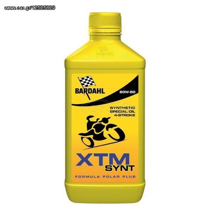 Λάδι κινητήρα μοτοσυκλέτας BARDAHL 4T XTM Synt 20W-50 MA2 1 Λίτρο 09360040