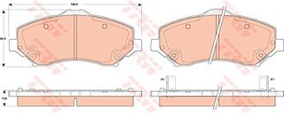 ΔΙΣΚΟΦΡΕΝΑ ΕΜΠΡΟΣ-CHRYSLER GRAND VOYAGER 08-, JEEP CHEROKEE 08-, WRANGLER 06-/PA-910AF/GDB4605/ 