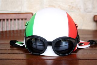 Italy Club Retro Pilot Helmet 1932 flag-thumb-3