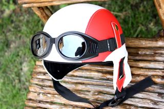 Italy Club Retro Pilot Helmet 1932 flag-thumb-7