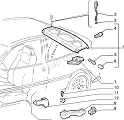 Lancia Delta, πείρος εταζέρας, καινούργιος, γνήσιος- 82477478